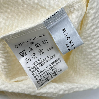 MACKINTOSH LONDON マッキントッシュロンドン G7P79-789-02 ホワイト ウォッシャブル サッカーストレッチプルオーバー トップス