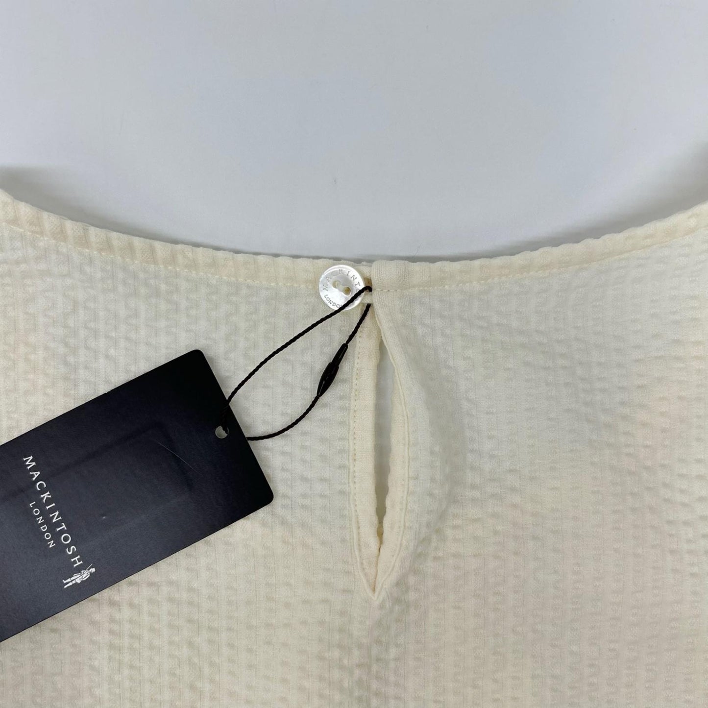 MACKINTOSH LONDON マッキントッシュロンドン G7P79-789-02 ホワイト ウォッシャブル サッカーストレッチプルオーバー トップス