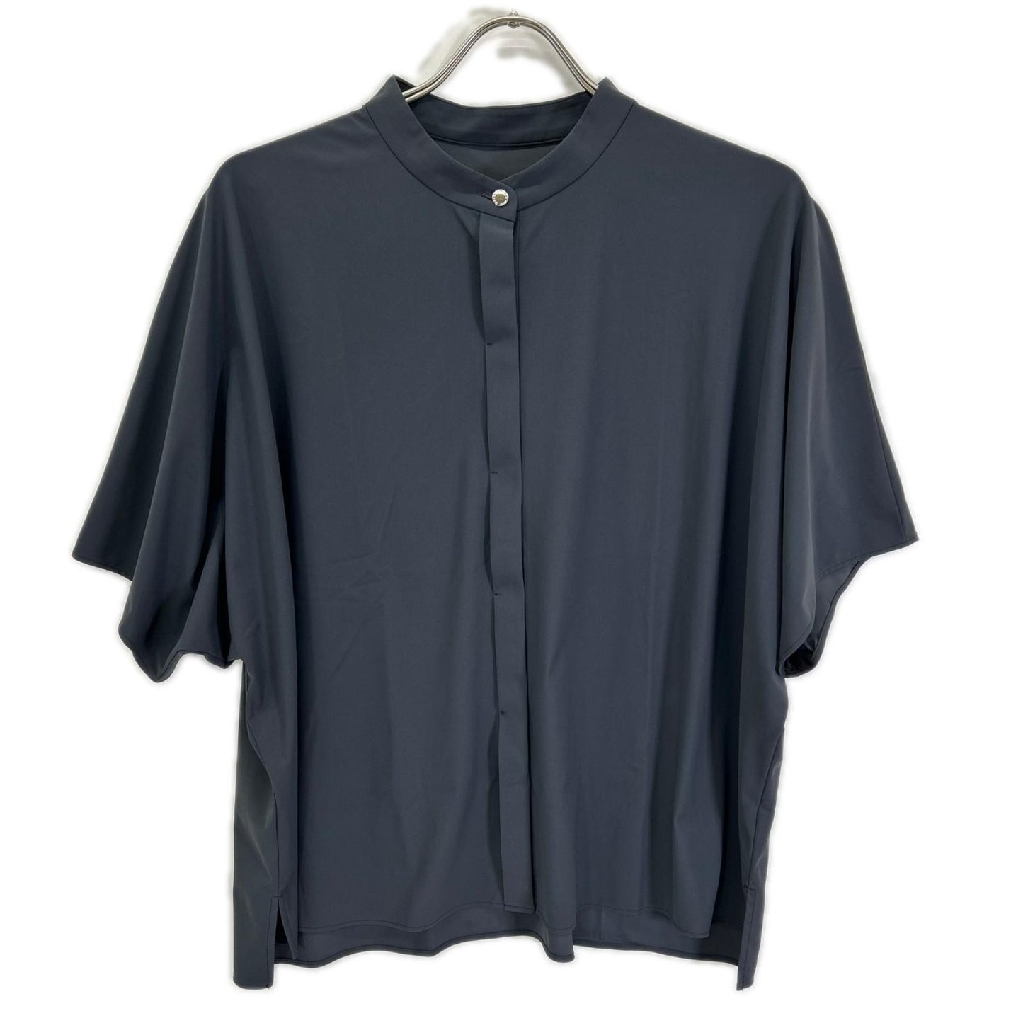 MACKINTOSH LONDON マッキントッシュロンドン G7M29-745-28 ネイビーグレー ナイロン混 トリコットストレッチブラウス トップス