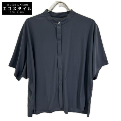 MACKINTOSH LONDON マッキントッシュロンドン G7M29-745-28 ネイビーグレー ナイロン混 トリコットストレッチブラウス トップス