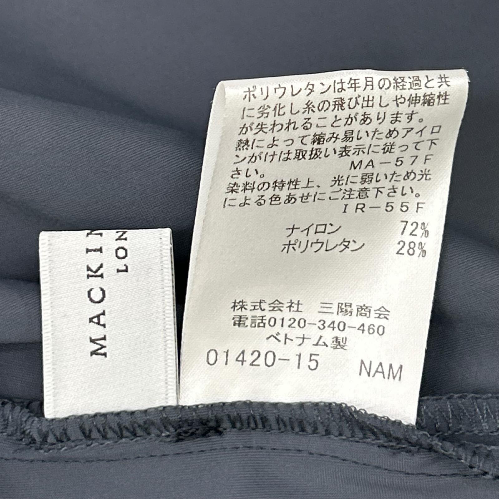 MACKINTOSH LONDON マッキントッシュロンドン G7M29-745-28 ネイビーグレー ナイロン混 トリコットストレッチブラウス トップス