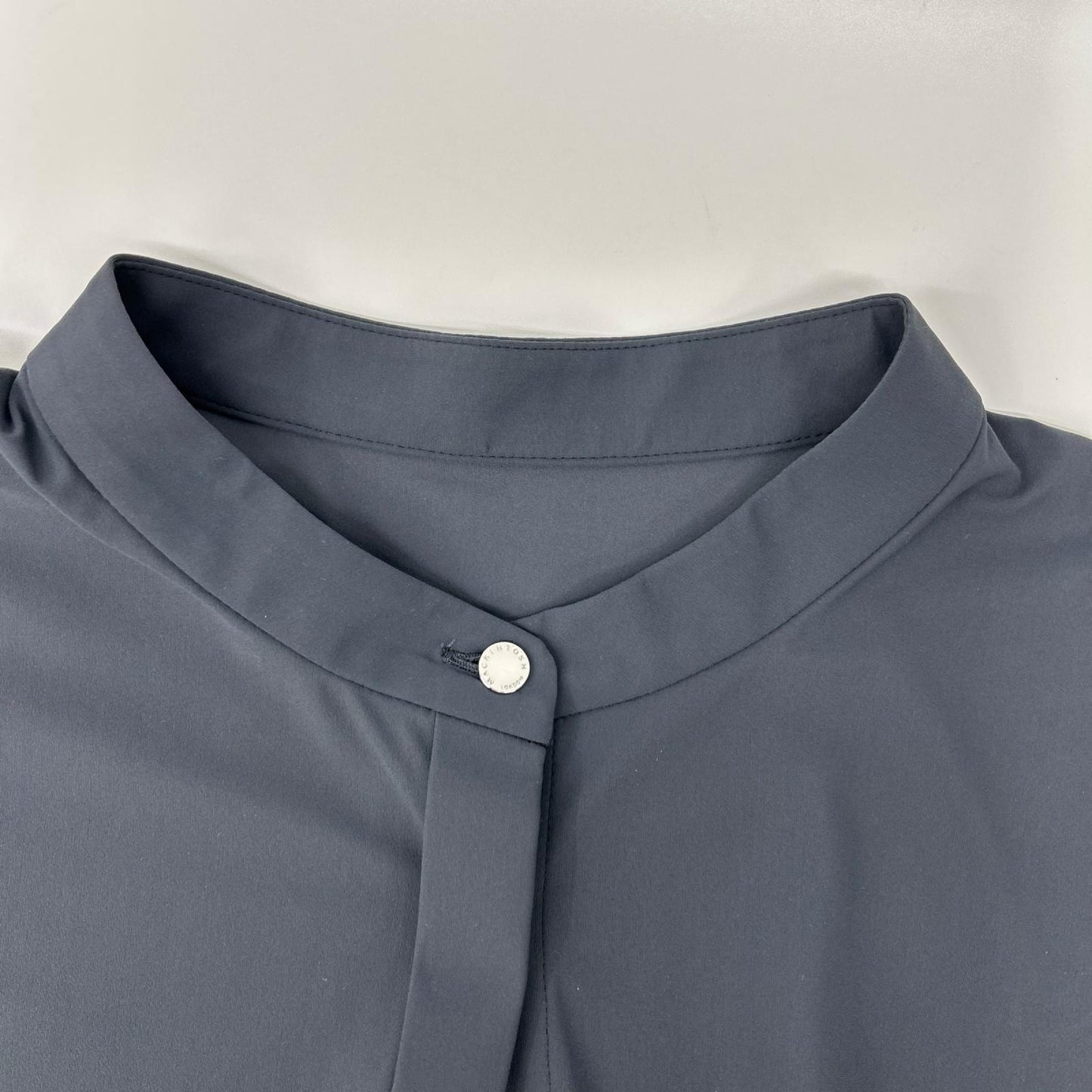 MACKINTOSH LONDON マッキントッシュロンドン G7M29-745-28 ネイビーグレー ナイロン混 トリコットストレッチブラウス トップス