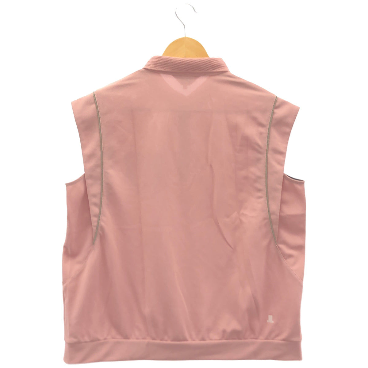 LANVIN SPORT ランバンスポーツ VG6SHS82L ピンク ポリエステル レースロゴ ノースリーブゴルフポロシャツ トップス