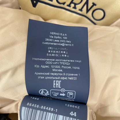 HERNO ヘルノ PI002099D ベージュ ダイヤモンドキルト フーディダウンコート コート