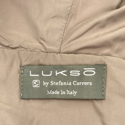 stefania carrera ステファニアカレラ 【LUKSO】ベージュ フーディ ジップアップナイロンコート トップス