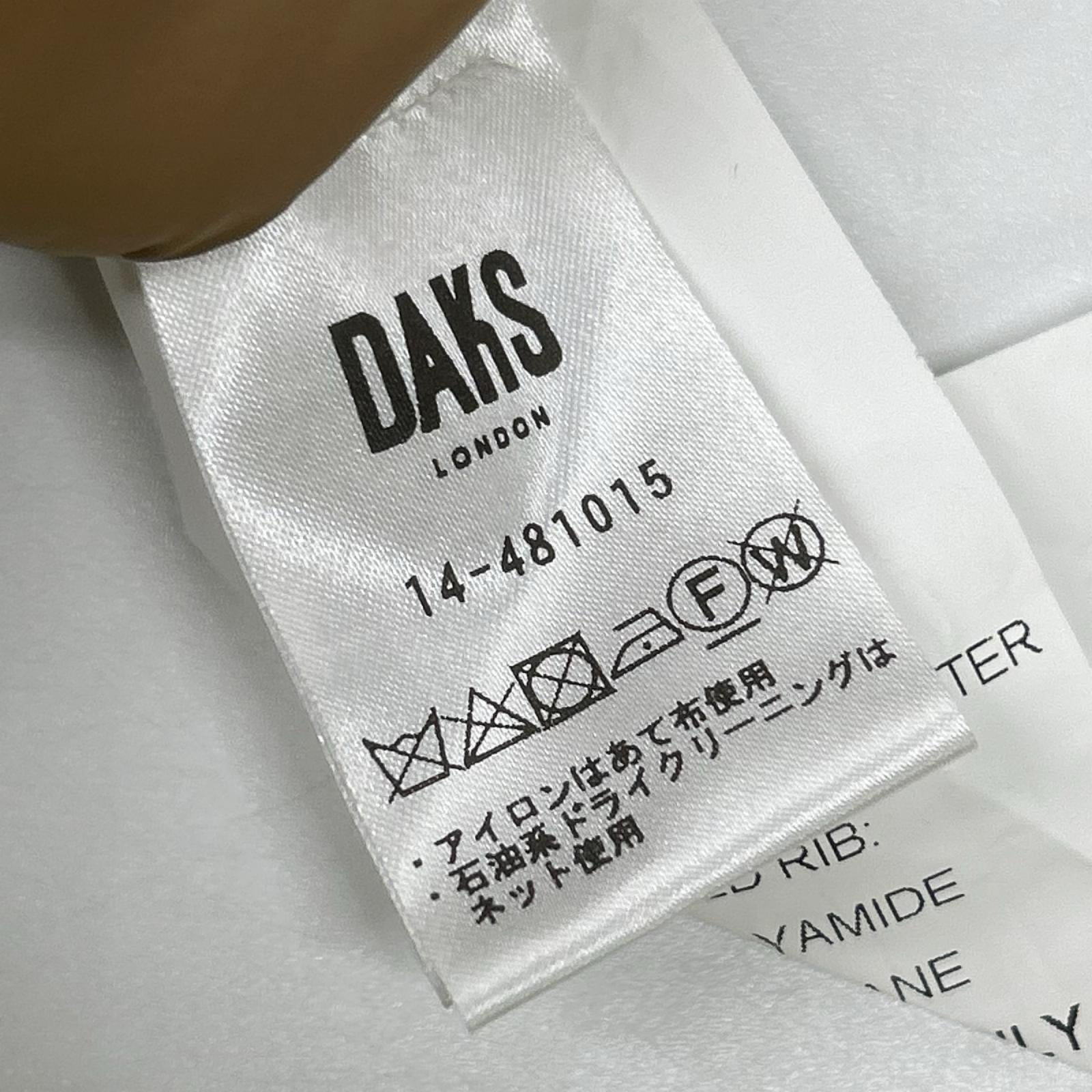DAKS ダックス 14-481015 ベージュ キルティング×総柄 リブネック ベルト付き リバーシブルジップアップコート コート