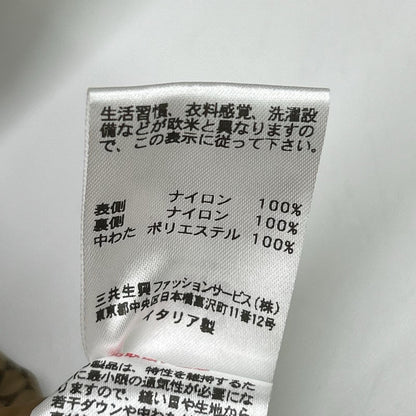 DAKS ダックス 14-481015 ベージュ キルティング×総柄 リブネック ベルト付き リバーシブルジップアップコート コート