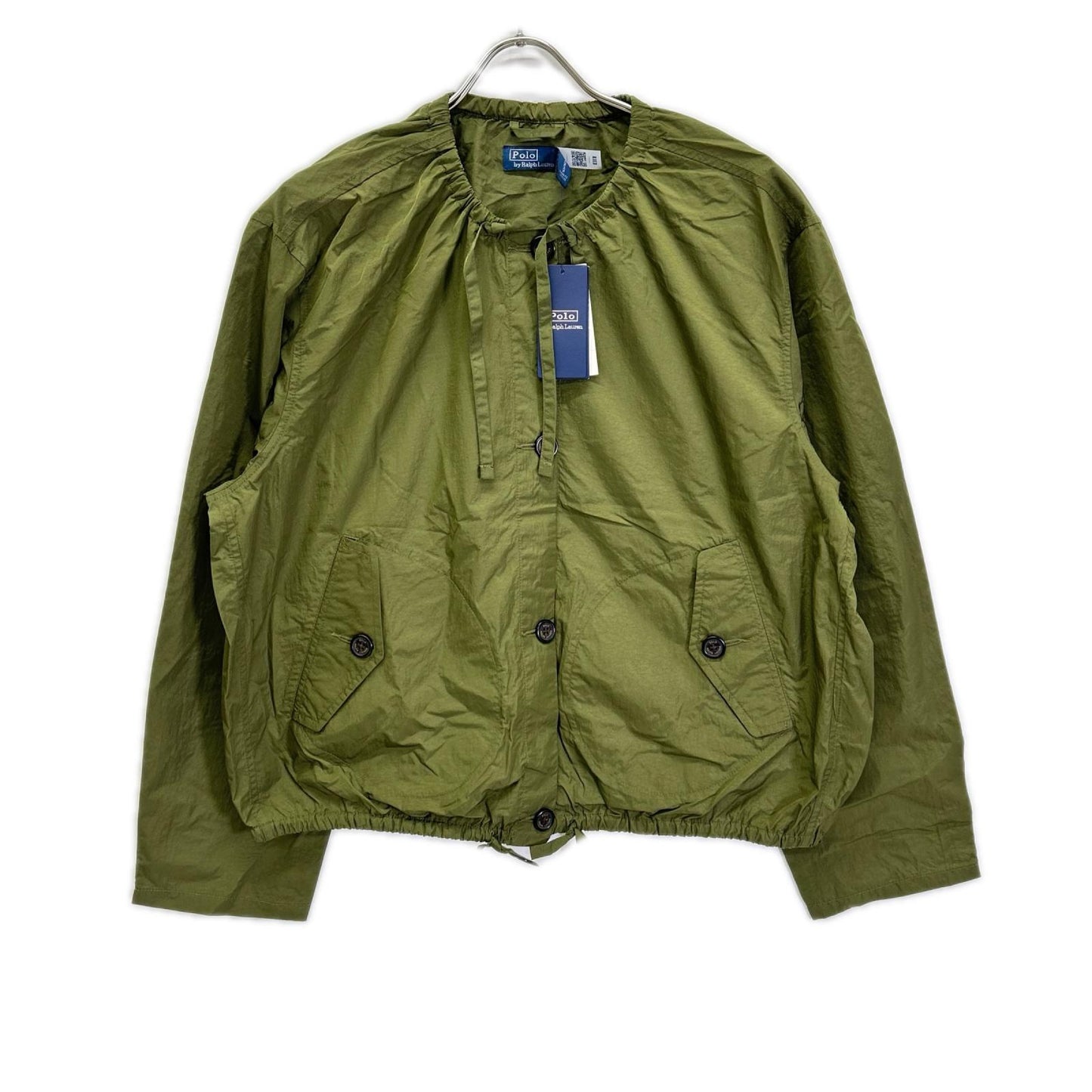 POLObyRalphLauren ポロラルフローレン カーキ ナイロン ドローストリング ウィンドブレーカー ジャケット