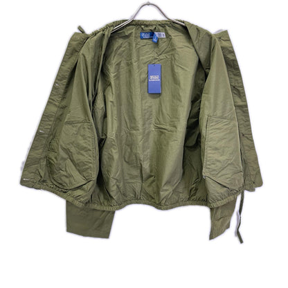 POLObyRalphLauren ポロラルフローレン カーキ ナイロン ドローストリング ウィンドブレーカー ジャケット