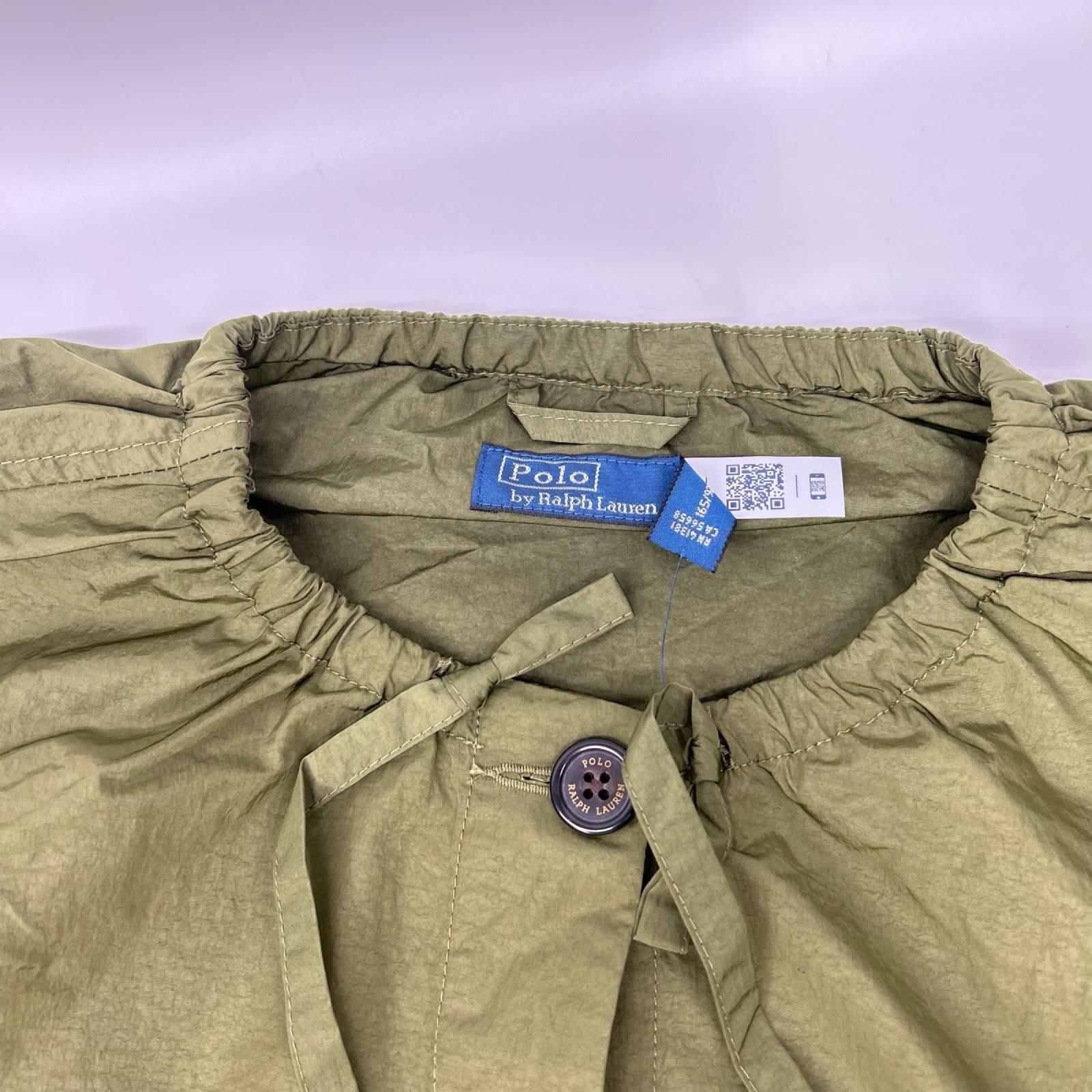 POLObyRalphLauren ポロラルフローレン カーキ ナイロン ドローストリング ウィンドブレーカー ジャケット
