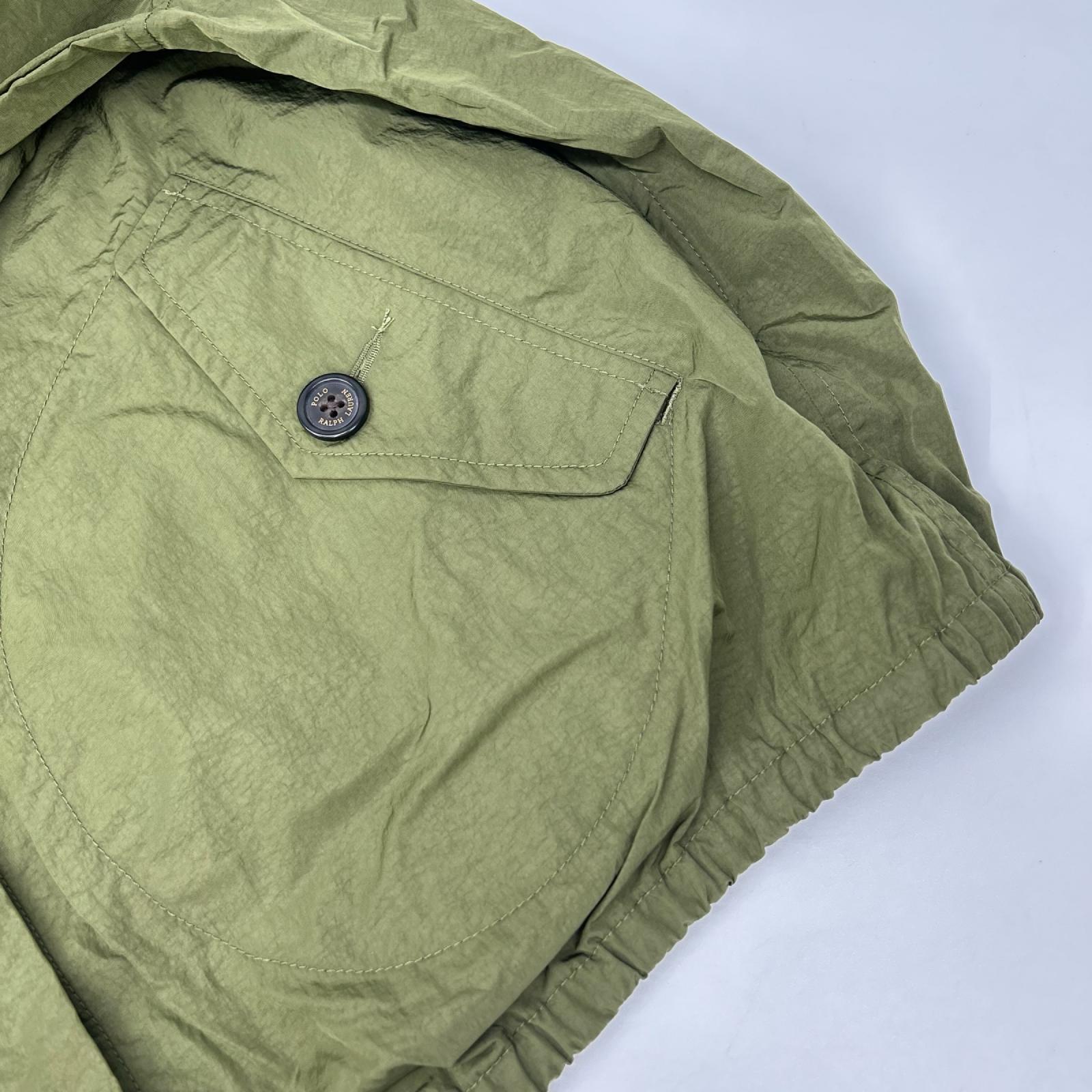 POLObyRalphLauren ポロラルフローレン カーキ ナイロン ドローストリング ウィンドブレーカー ジャケット