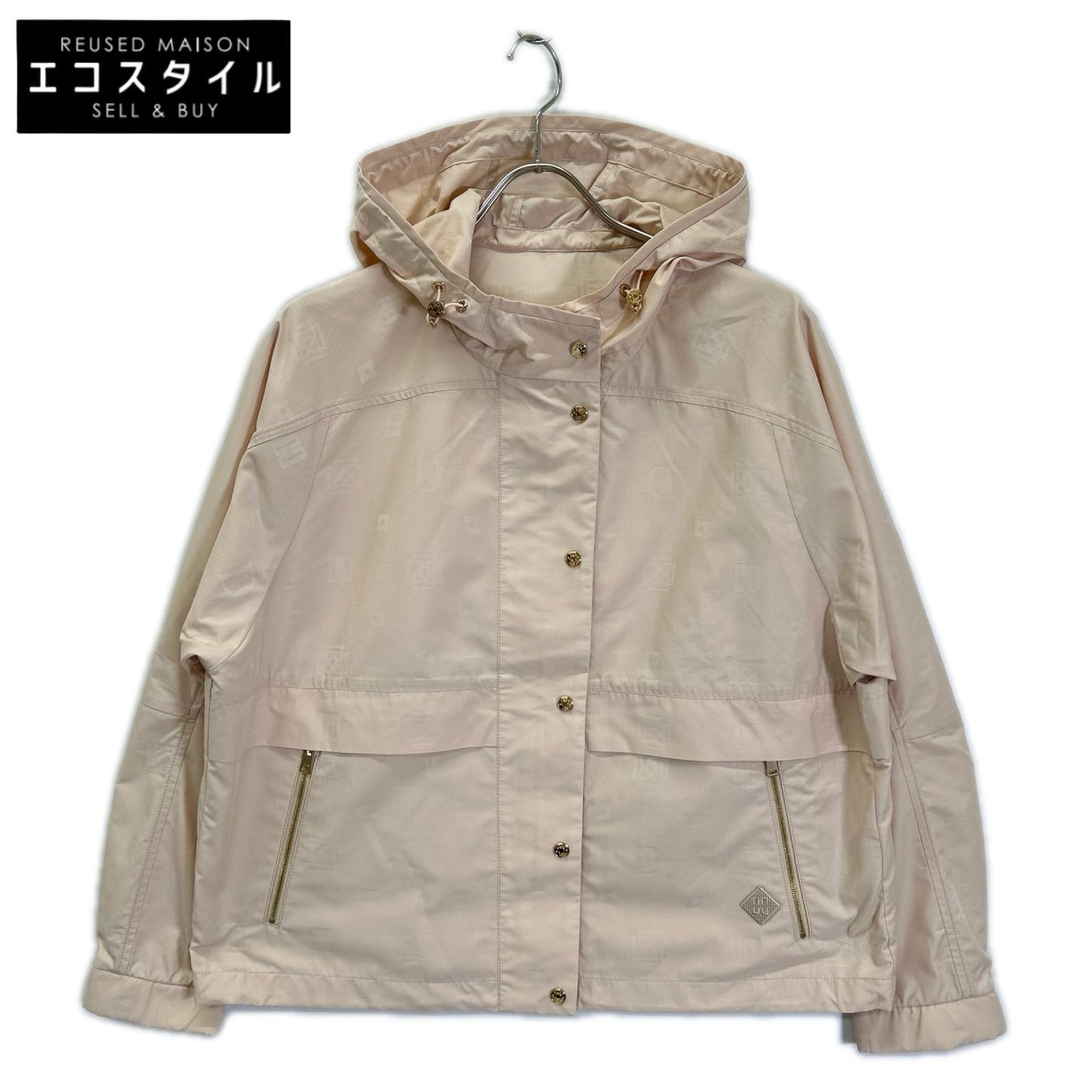 DAKS ダックス D52F331220 ピンク ロゴジャカード ショートジャケット ブルゾン ジャケット