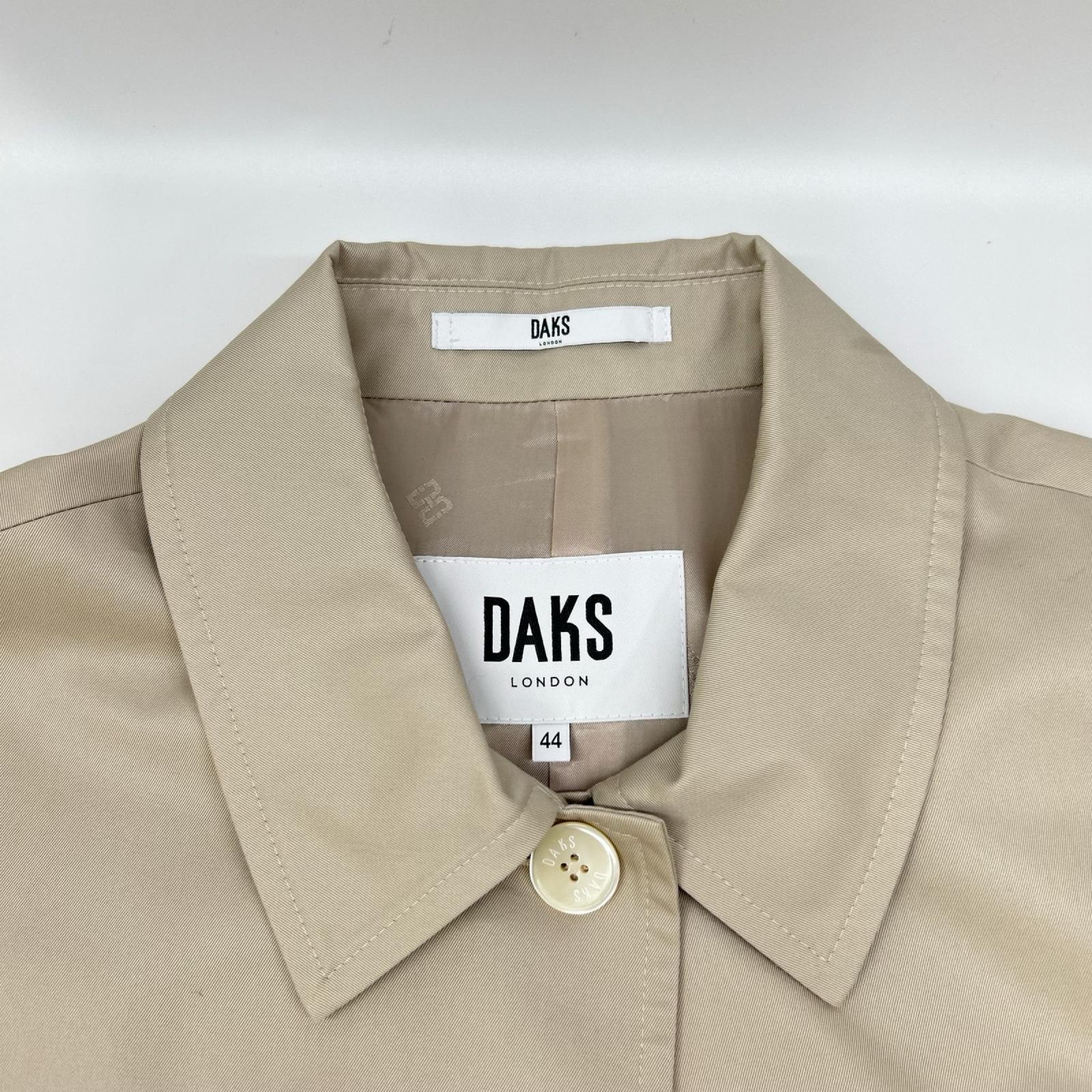 DAKS ダックス A62F311323 ベージュ コットンシャンブレー ギャバジン ステンカラー オフショルダーコート コート