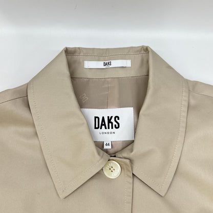 DAKS ダックス A62F311323 ベージュ コットンシャンブレー ギャバジン ステンカラー オフショルダーコート コート