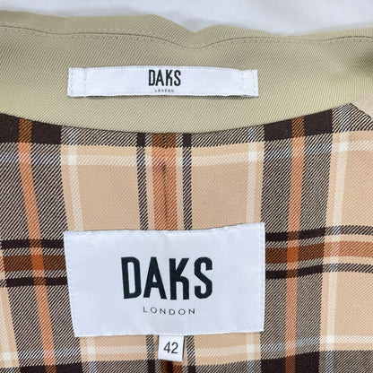 DAKS ダックス A52G311141 カーキ タータンチェックライニング ドルマンコート コート