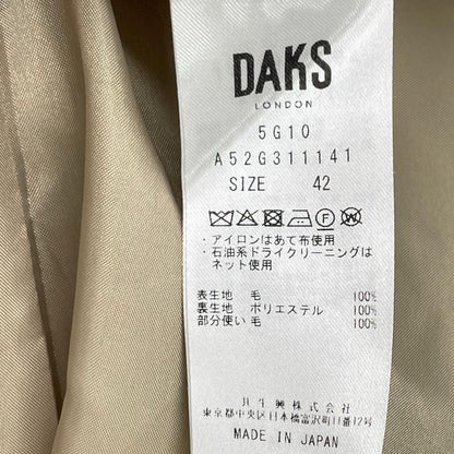DAKS ダックス A52G311141 カーキ タータンチェックライニング ドルマンコート コート