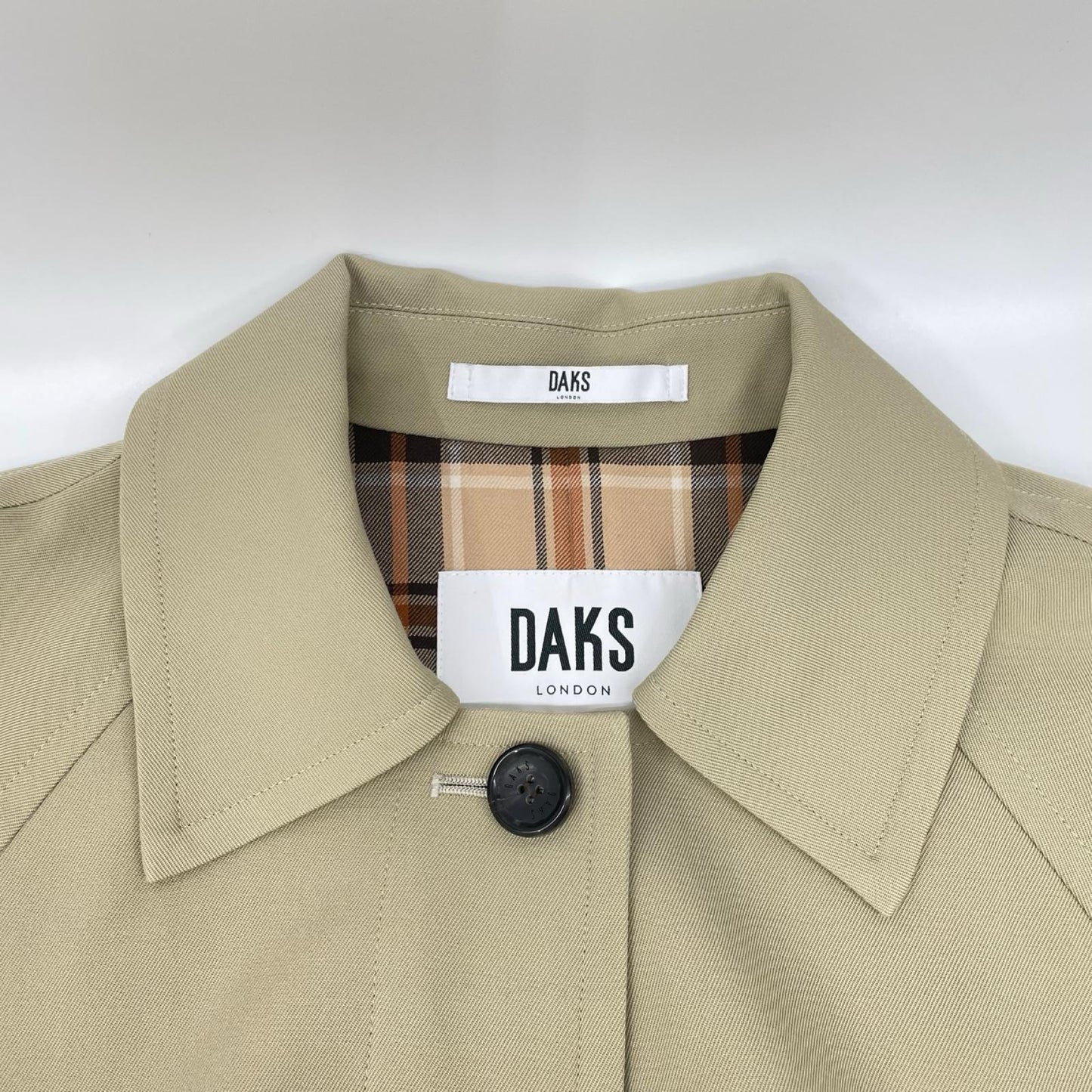 DAKS ダックス A52G311141 カーキ タータンチェックライニング ドルマンコート コート