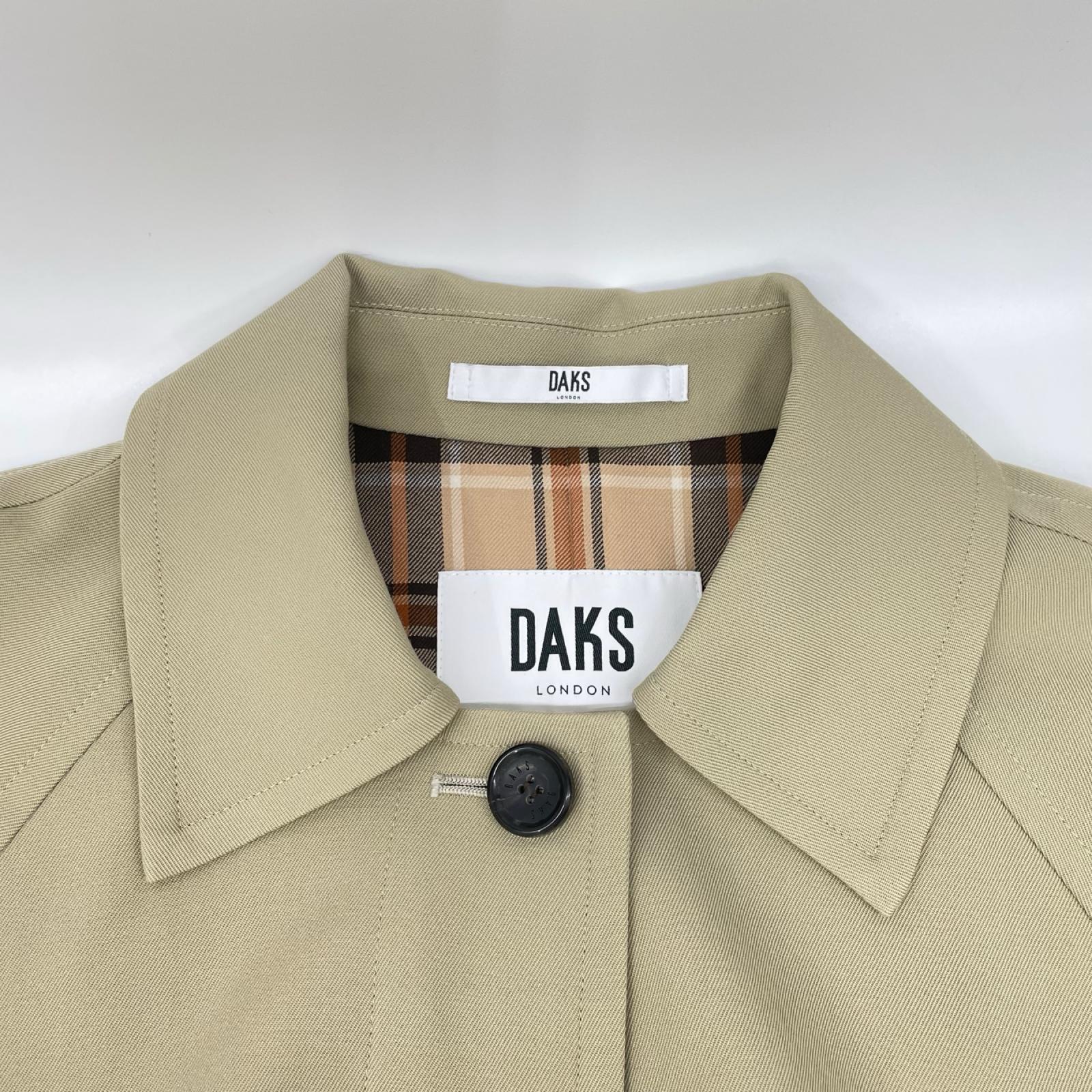 DAKS ダックス A52G311141 カーキ タータンチェックライニング ドルマンコート コート