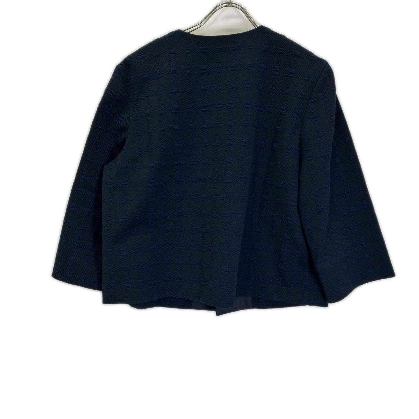 DAKS ダックス 11-411712 ネイビー 1ボタン ショートスリーブノーカラージャケット ジャケット