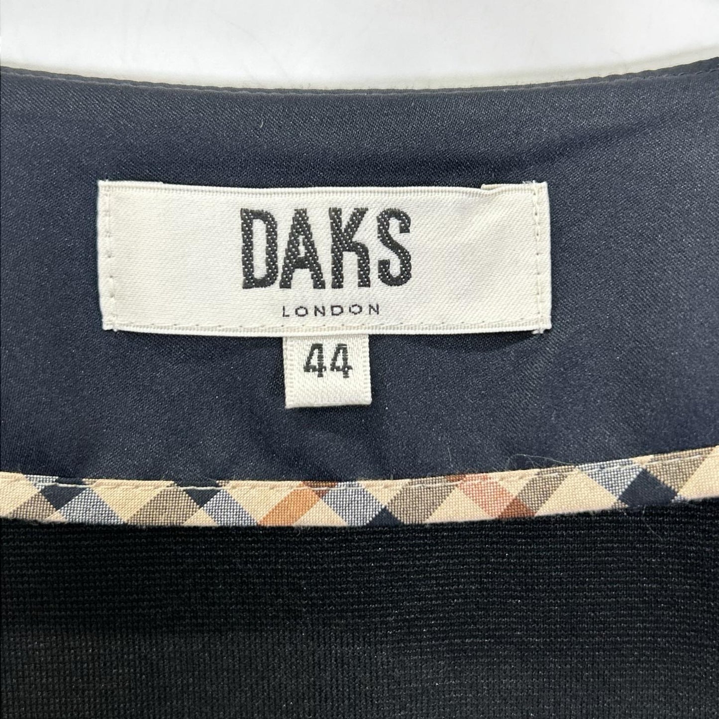 DAKS ダックス 11-411712 ネイビー 1ボタン ショートスリーブノーカラージャケット ジャケット