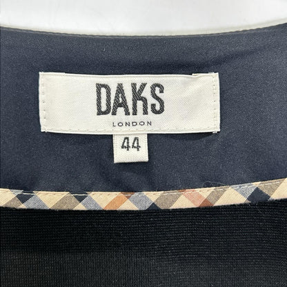 DAKS ダックス 11-411712 ネイビー 1ボタン ショートスリーブノーカラージャケット ジャケット