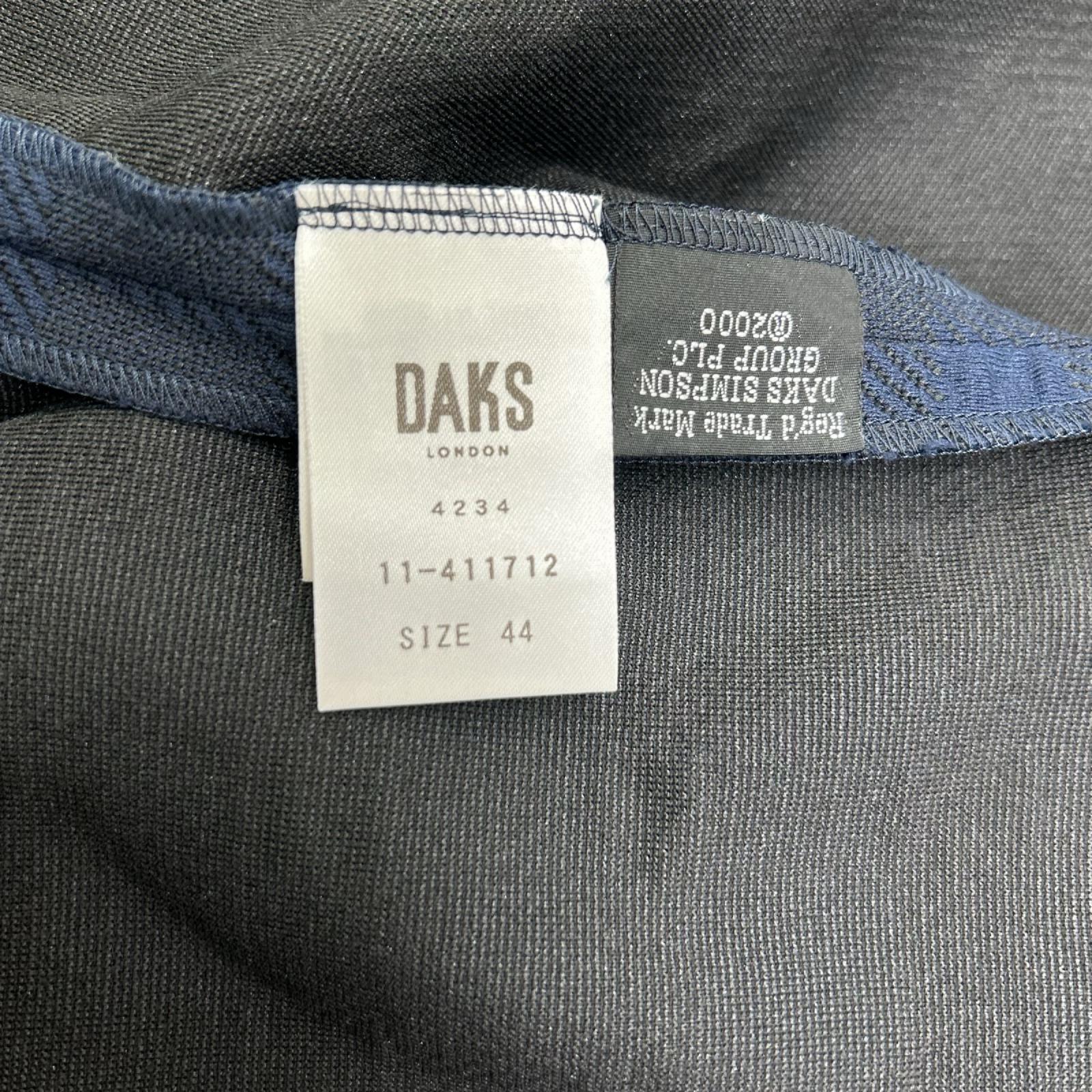 DAKS ダックス 11-411712 ネイビー 1ボタン ショートスリーブノーカラージャケット ジャケット