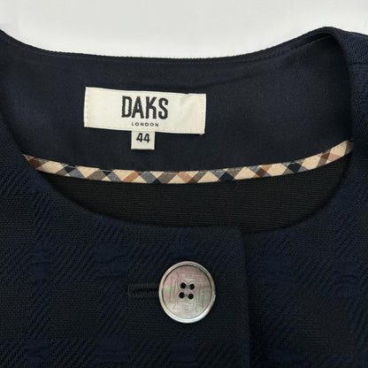 DAKS ダックス 11-411712 ネイビー 1ボタン ショートスリーブノーカラージャケット ジャケット