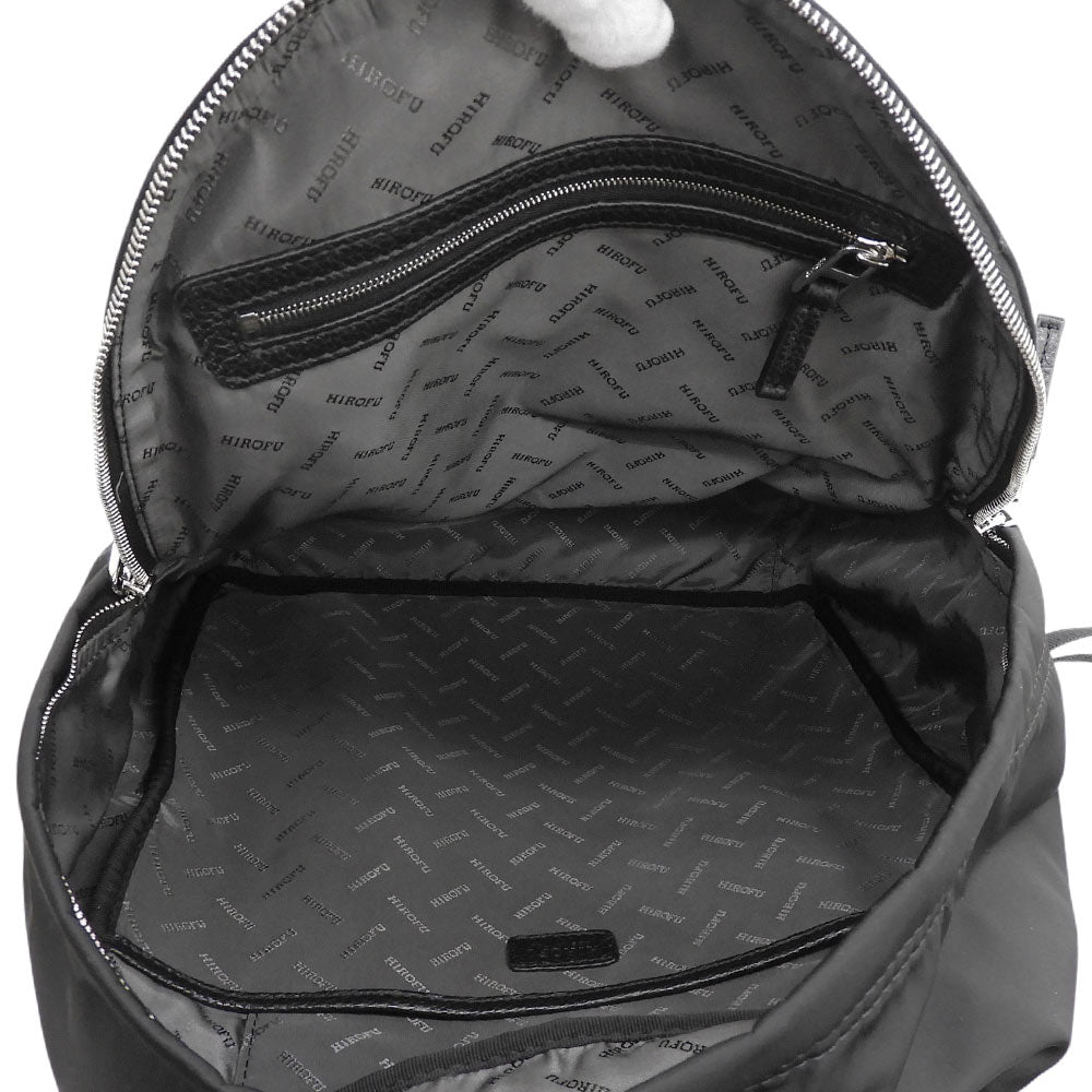 HIROFU ヒロフ 美品 RICARICA リカリカ リュック L A4サイズ リュック・デイパック レディース ナイロン×レザー ブラック P25-39612 リュック バックパック