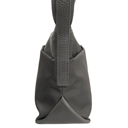 HIROFU ヒロフ 美品 LIBERO リベロ ショルダーバッグ S レディース ナイロン レザー ダークグレー P25-39315 ショルダーバッグ