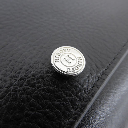FUROHI ヒロフ/フロヒライン 美品 本革 レザー 2WAY クラッチバッグ ウォレットショルダーバッグ レディース 黒 ブラック P25-50604 ショルダーバッグ