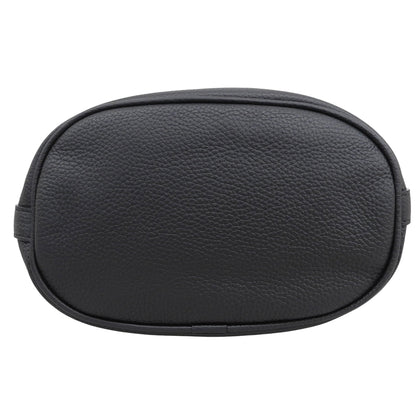 Felisi フェリージ 美品 21/17/LD＋DS シュリンクレザー 2WAY巾着ショルダーバッグ レディース 黒 ブラック ショルダーバッグ