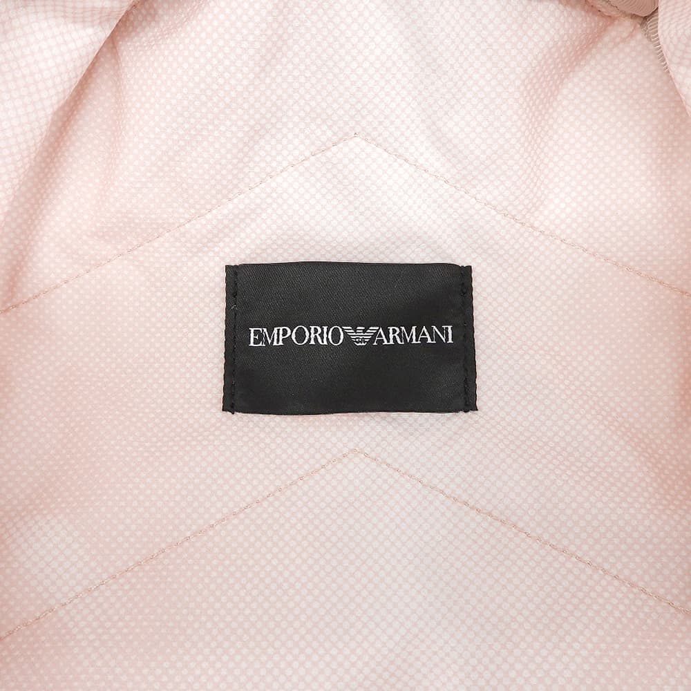 EMPORIOARMANI エンポリオアルマーニ 美品 オールオーバーイーグル ラウンド バッグパック リュック デイパック ナイロン ピンク リュック バックパック