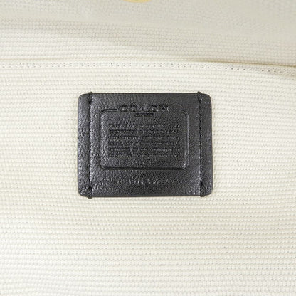 COACH コーチ キャンバス×レザー トートバッグ レディース ホワイト×ブラック F72847 トートバッグ