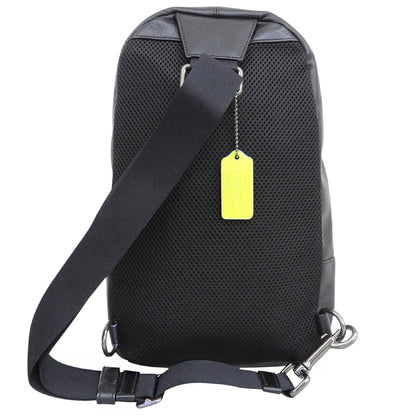 COACH コーチ レザー シグネチャー ボディバッグ メンズ 黒 ブラック F41317 ボディバッグ