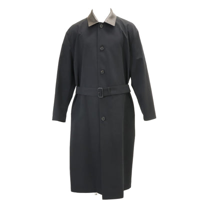 AURALEE オーラリー 【新品同様/26SS】A26SC01WC WOOL MAX CANVAS COAT レザーカラー ベルト付 ウール ロング コート