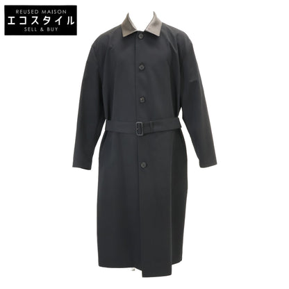 AURALEE オーラリー 【新品同様/26SS】A26SC01WC WOOL MAX CANVAS COAT レザーカラー ベルト付 ウール ロング コート