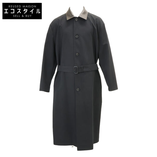 AURALEE オーラリー 【新品同様/26SS】A26SC01WC WOOL MAX CANVAS COAT レザーカラー ベルト付 ウール ロング コート