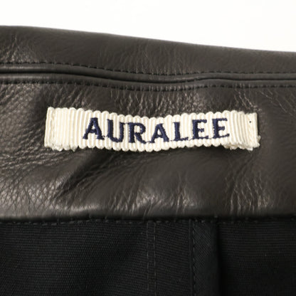 AURALEE オーラリー 【新品同様/26SS】A26SC01WC WOOL MAX CANVAS COAT レザーカラー ベルト付 ウール ロング コート