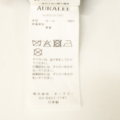 AURALEE オーラリー 【新品同様/26SS】A26SC01WC WOOL MAX CANVAS COAT レザーカラー ベルト付 ウール ロング コート