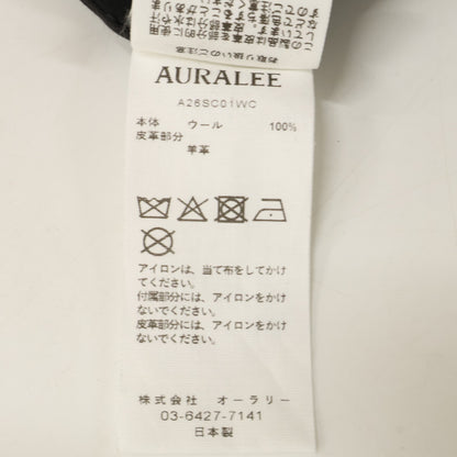 AURALEE オーラリー 【新品同様/26SS】A26SC01WC WOOL MAX CANVAS COAT レザーカラー ベルト付 ウール ロング コート