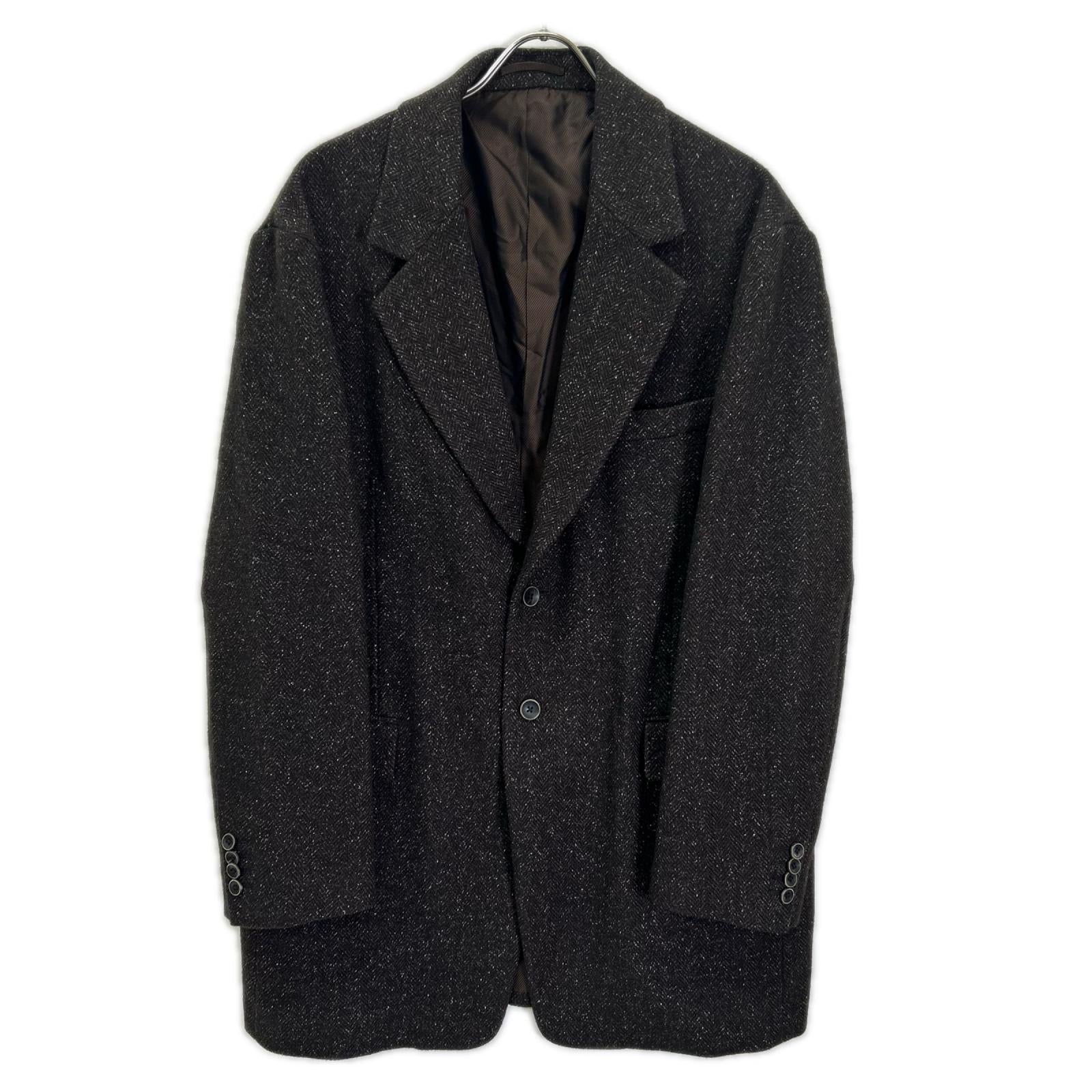EL エル 25AW ブラウン ウール×シルク ヘリンボーン 2Bテーラードジャケット ジャケット
