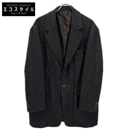 EL エル 25AW ブラウン ウール×シルク ヘリンボーン 2Bテーラードジャケット ジャケット