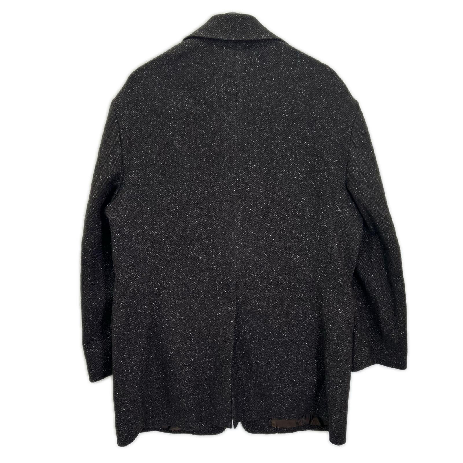 EL エル 25AW ブラウン ウール×シルク ヘリンボーン 2Bテーラードジャケット ジャケット