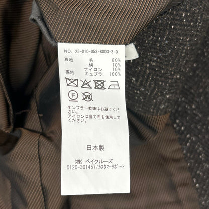 EL エル 25AW ブラウン ウール×シルク ヘリンボーン 2Bテーラードジャケット ジャケット