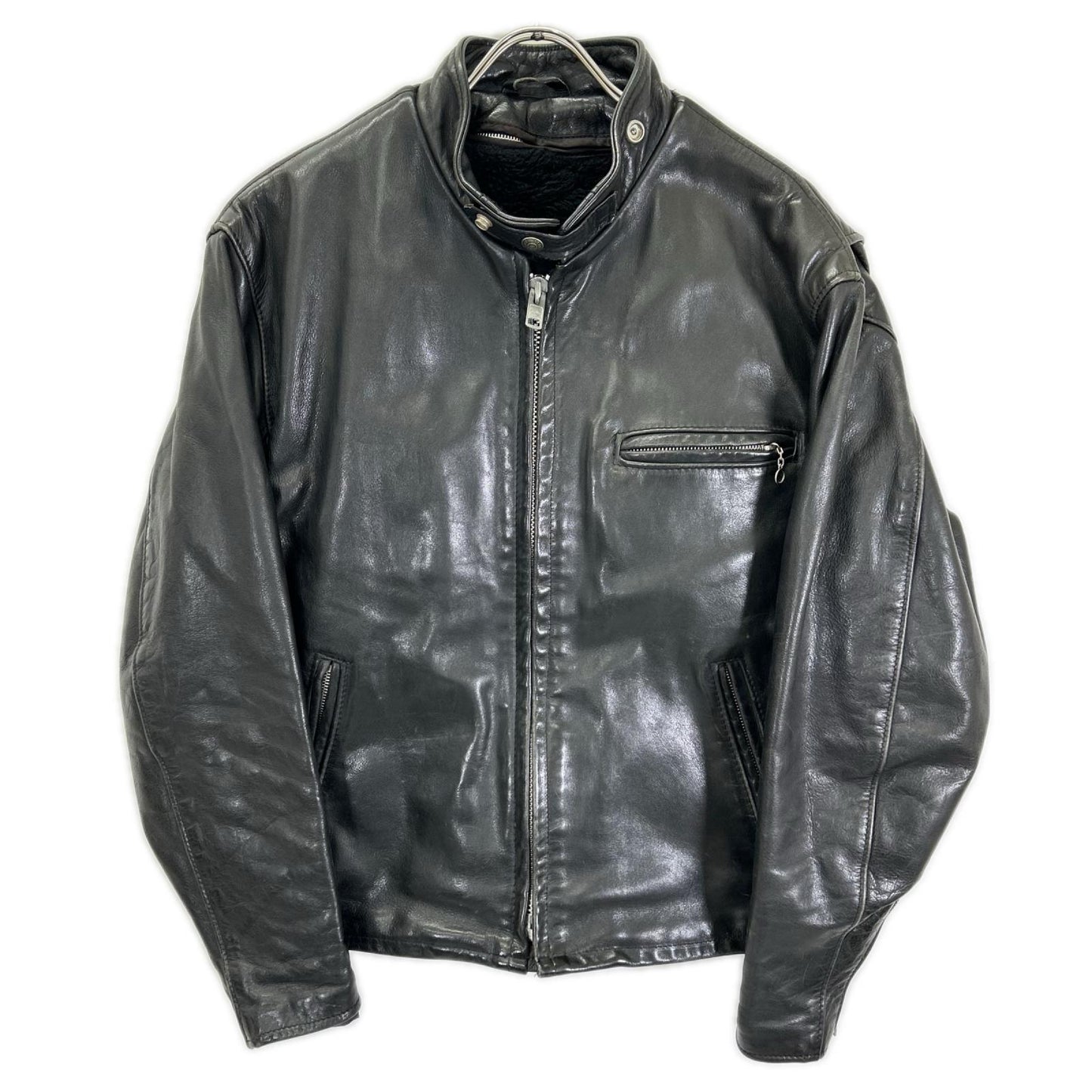 schott ショット ブラック レザー 641 ボアライナー付き シングルライダース ジャケット ジャケット