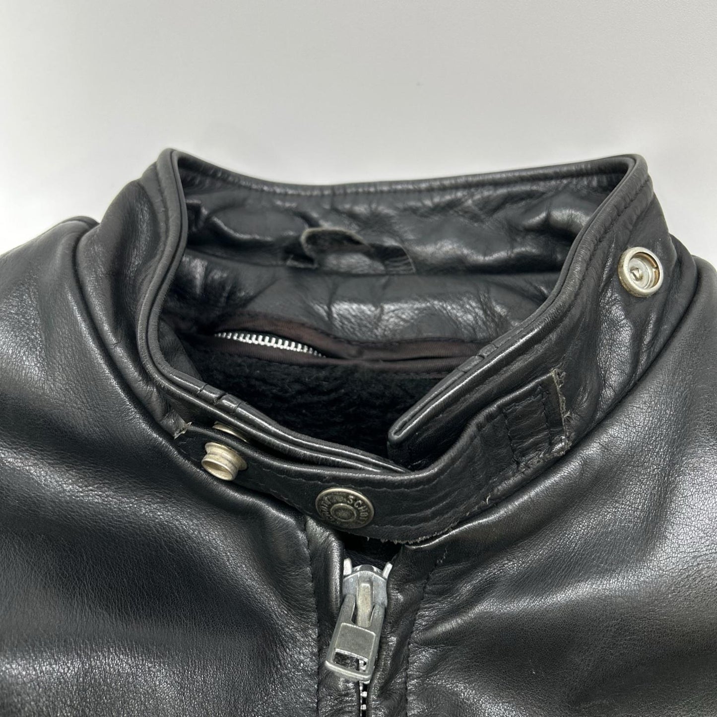 schott ショット ブラック レザー 641 ボアライナー付き シングルライダース ジャケット ジャケット