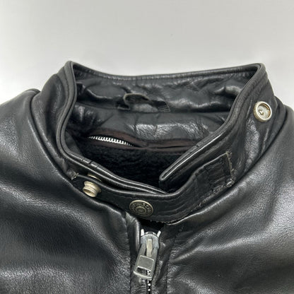 schott ショット ブラック レザー 641 ボアライナー付き シングルライダース ジャケット ジャケット