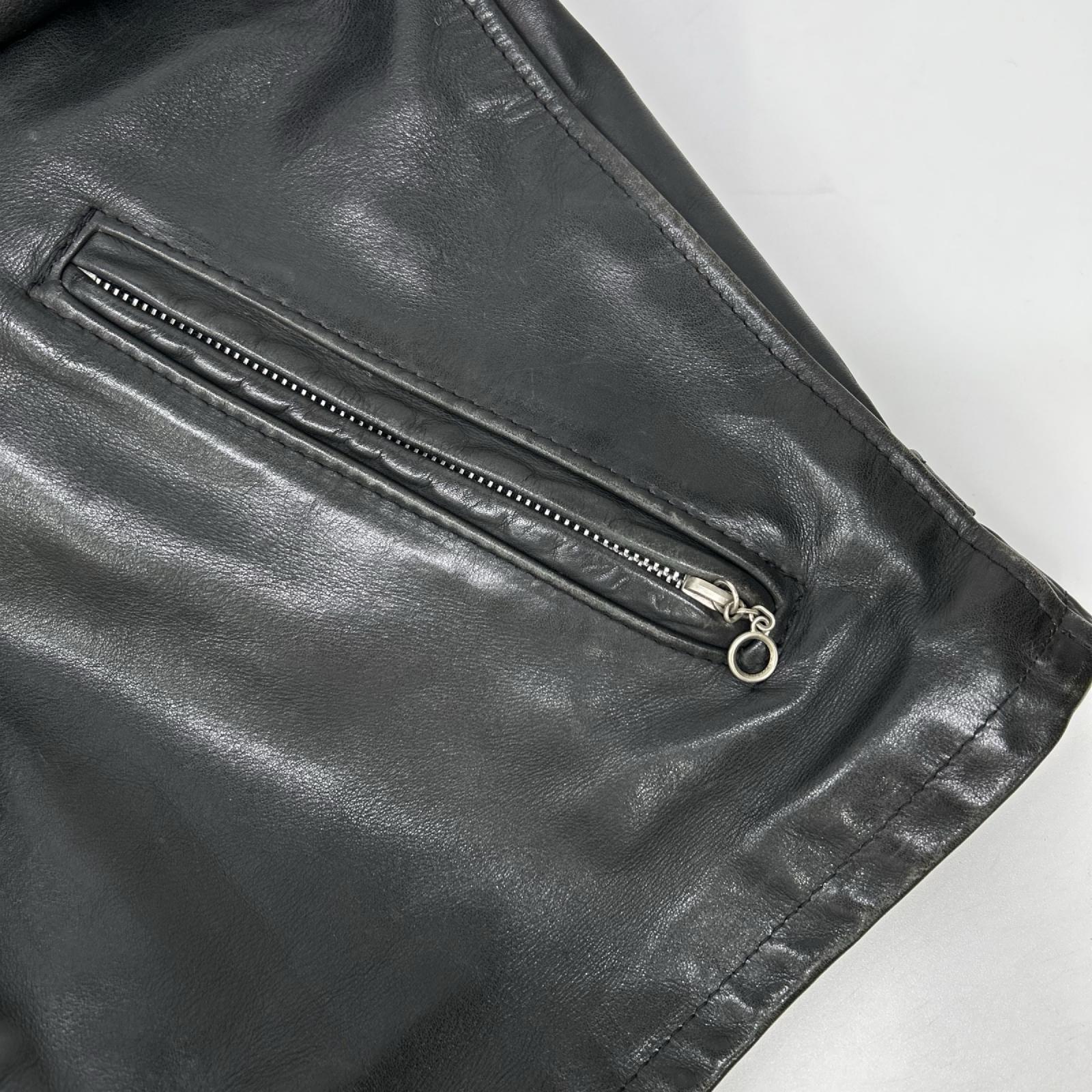 schott ショット ブラック レザー 641 ボアライナー付き シングルライダース ジャケット ジャケット