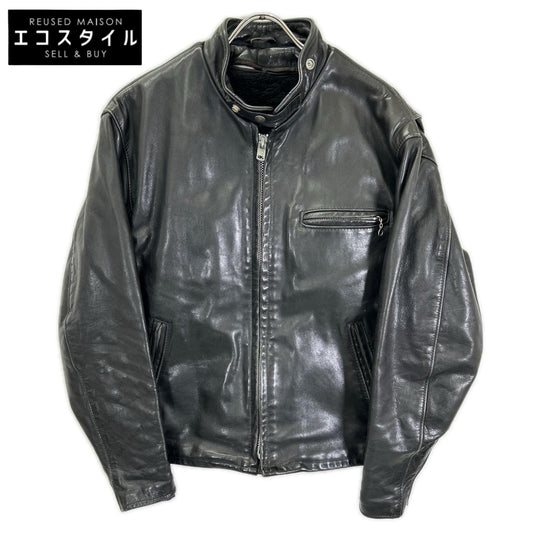 schott ショット ブラック レザー 641 ボアライナー付き シングルライダース ジャケット ジャケット