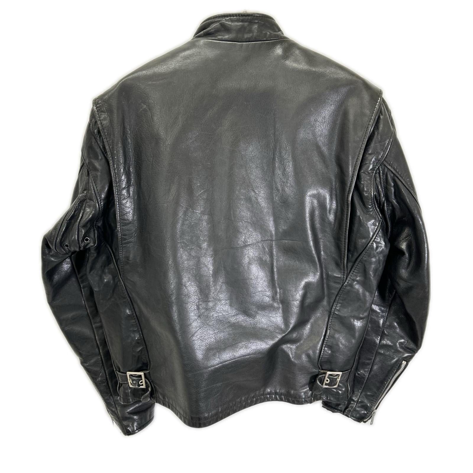 schott ショット ブラック レザー 641 ボアライナー付き シングルライダース ジャケット ジャケット